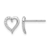 Diamond Heart Post Earrings