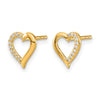 Diamond Heart Post Earrings