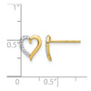 Diamond Heart Post Earrings