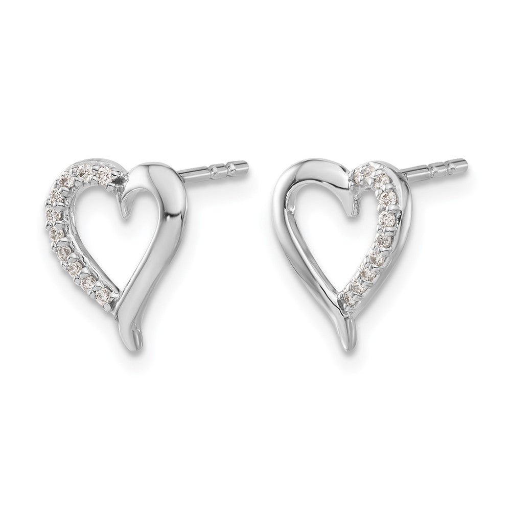 Diamond Heart Post Earrings