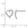 Diamond Heart Post Earrings