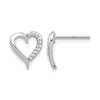Diamond Heart Post Earrings