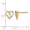 Diamond Heart Post Earrings