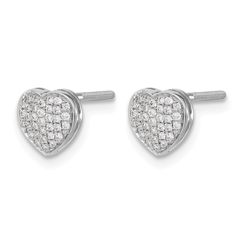 Diamond Heart Post Earrings