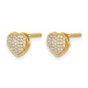 Diamond Heart Post Earrings