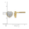 Diamond Heart Post Earrings