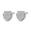Diamond Heart Post Earrings