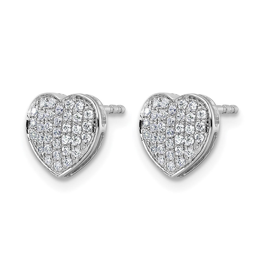 Diamond Heart Post Earrings