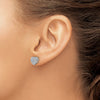 Diamond Heart Post Earrings