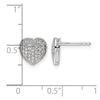 Diamond Heart Post Earrings