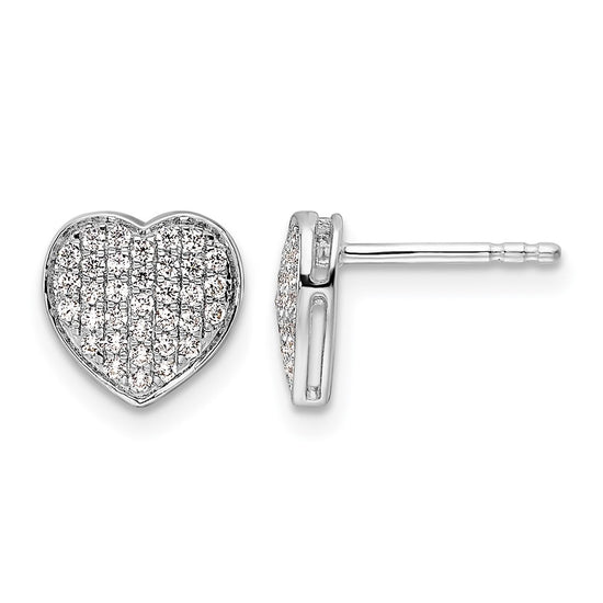 Diamond Heart Post Earrings