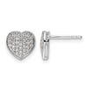 Diamond Heart Post Earrings
