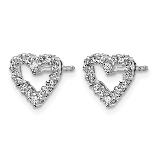 Diamond Heart Post Earrings