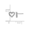 Diamond Heart Post Earrings