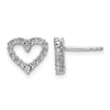Diamond Heart Post Earrings