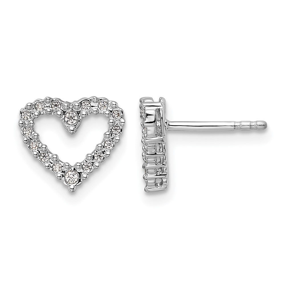 Diamond Heart Post Earrings