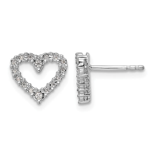 Diamond Heart Post Earrings
