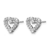 Diamond Heart Post Earrings