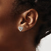 Diamond Heart Post Earrings