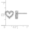 Diamond Heart Post Earrings