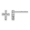 Diamond Cross Post Earrings