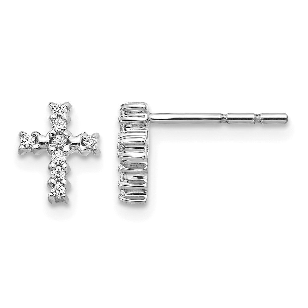 Diamond Cross Post Earrings