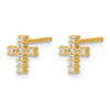 Diamond Cross Post Earrings
