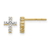 Diamond Cross Post Earrings