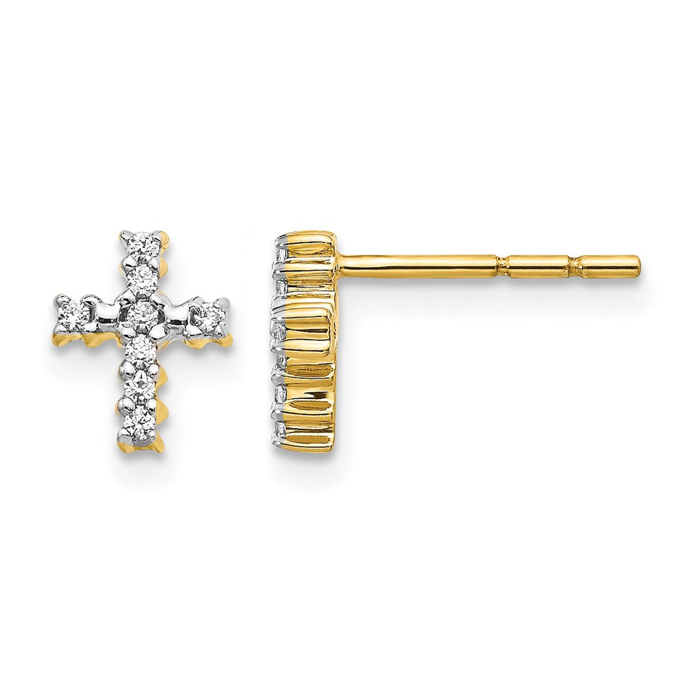Diamond Cross Post Earrings