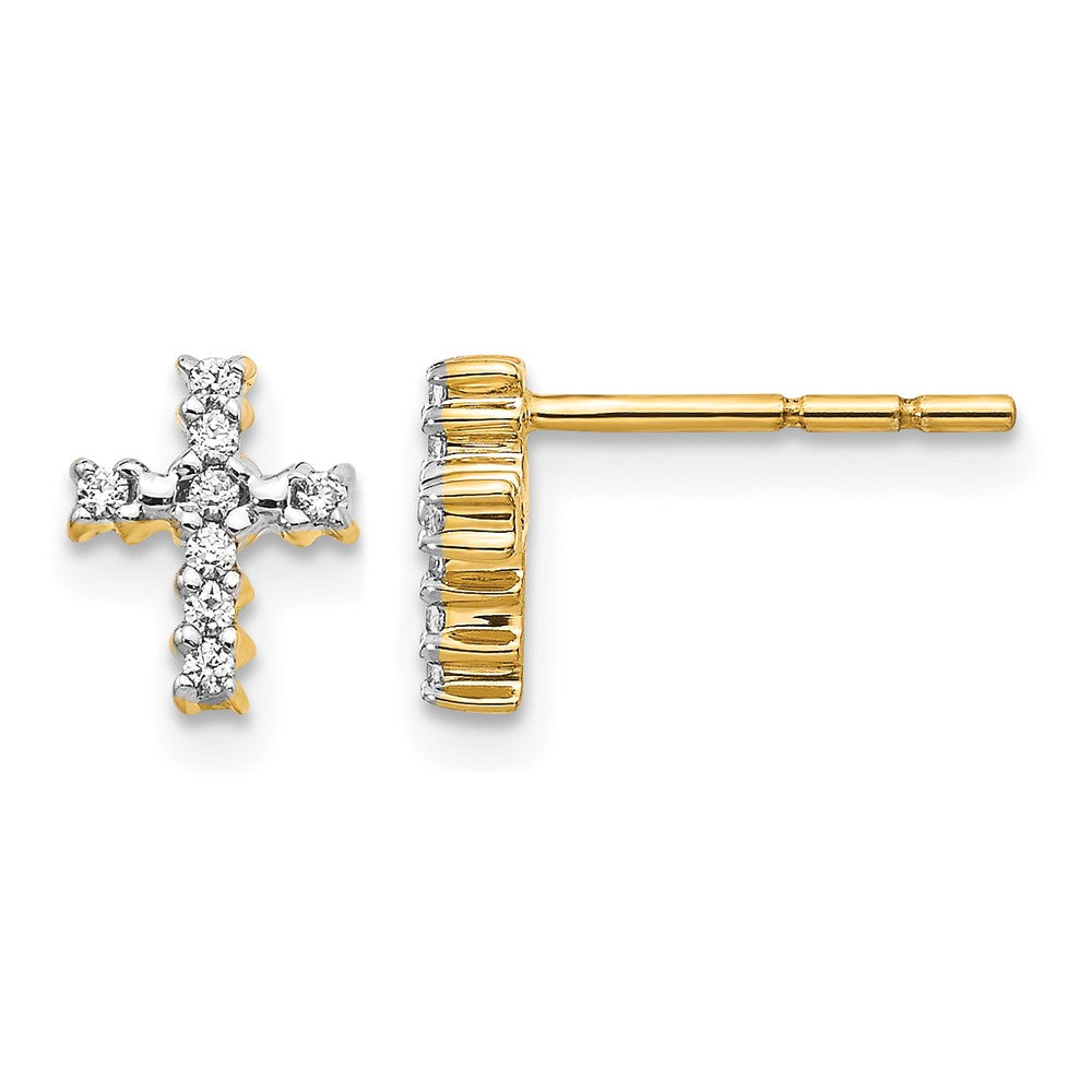 Diamond Cross Post Earrings