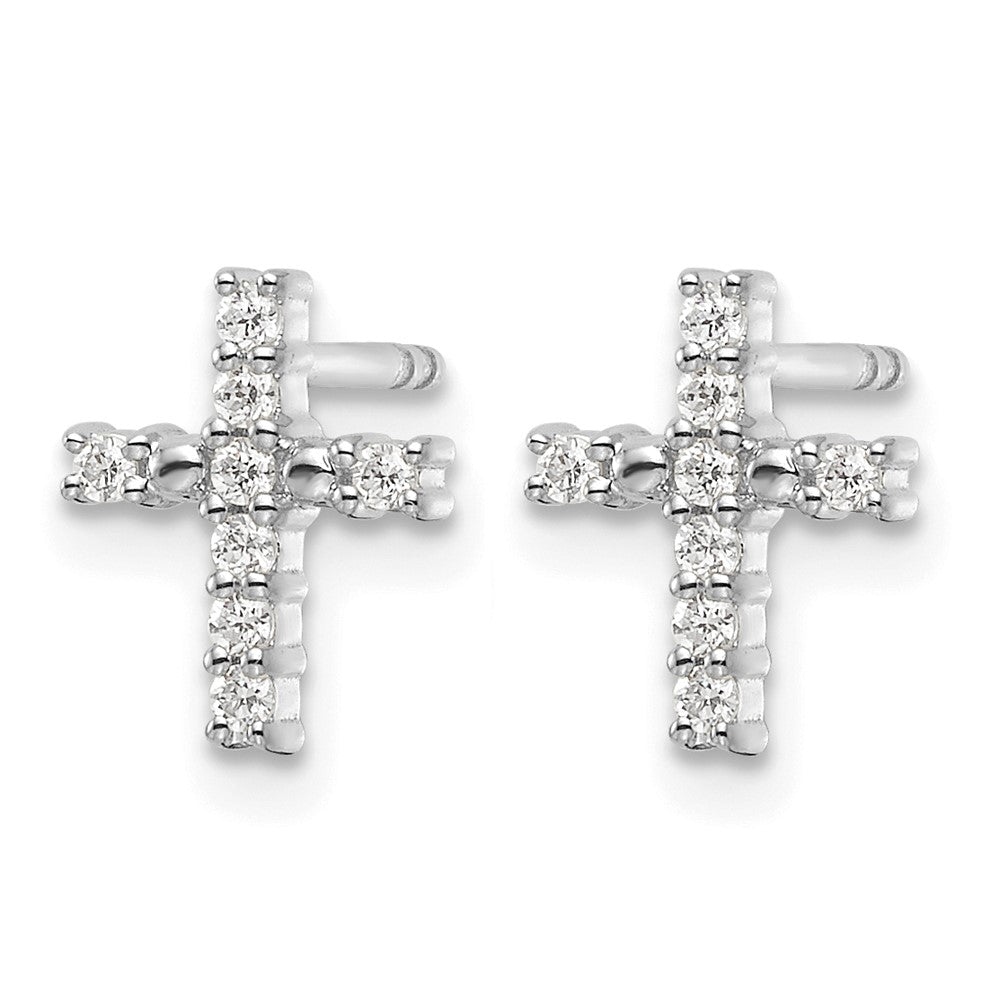 Diamond Cross Post Earrings