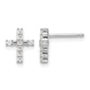 Diamond Cross Post Earrings