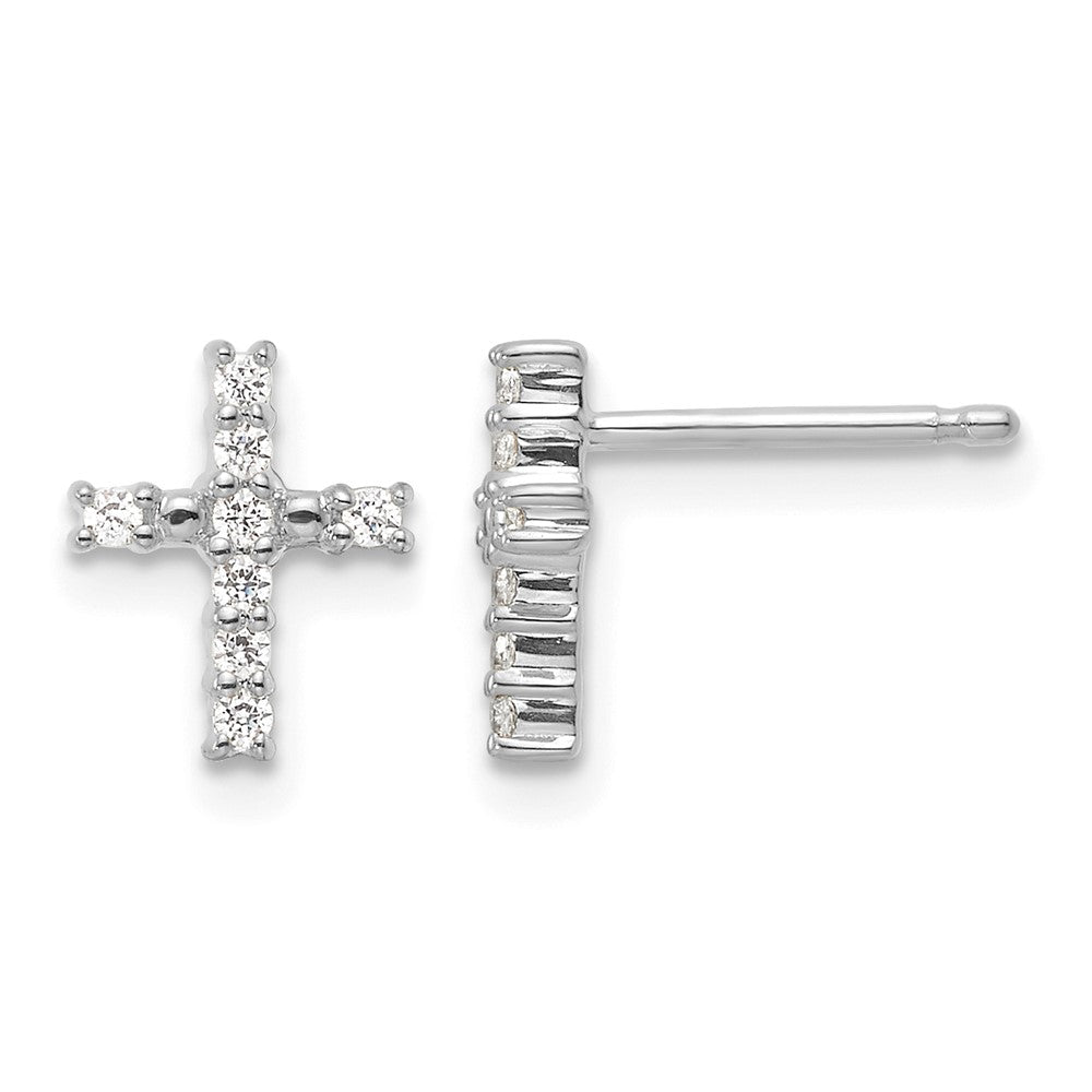 Diamond Cross Post Earrings