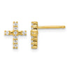 Diamond Cross Post Earrings