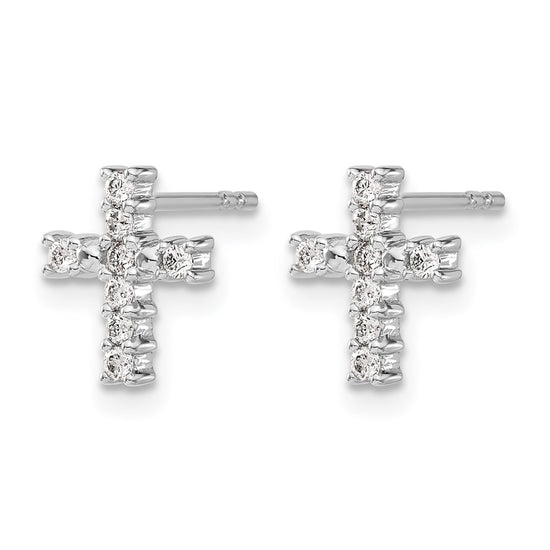 Diamond Cross Post Earrings