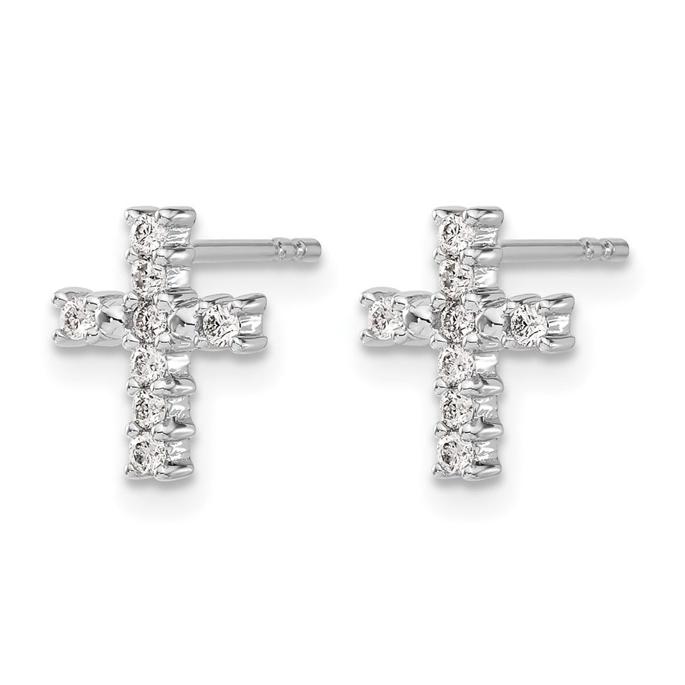 Diamond Cross Post Earrings