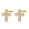 Diamond Cross Post Earrings