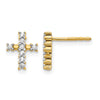 Diamond Cross Post Earrings