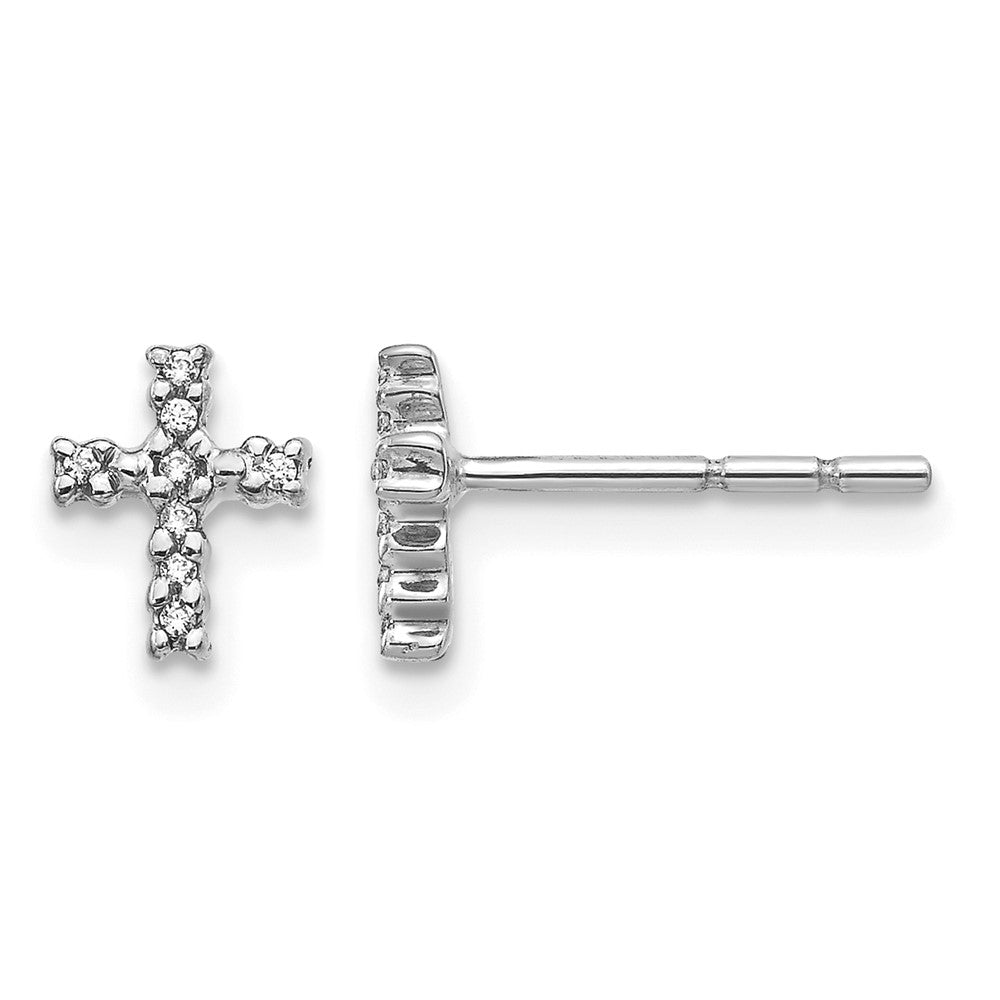 Diamond Cross Post Earrings