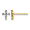 Diamond Cross Post Earrings