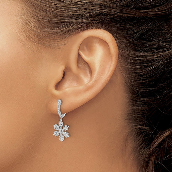 Diamond Snowflake Earrings