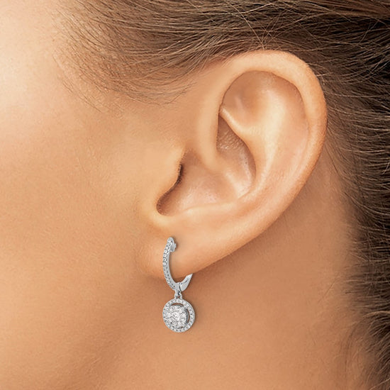 Diamond Hinged Hoop Earrings