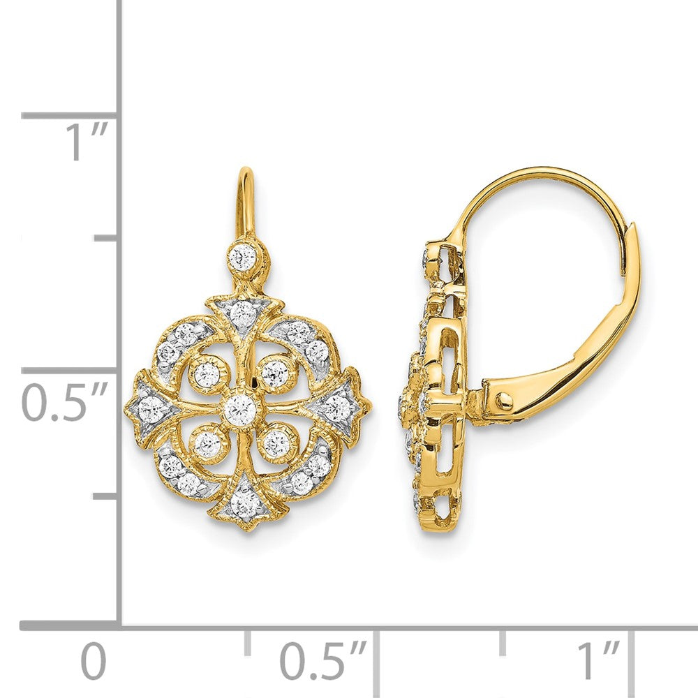 Diamond Leverback Earrings