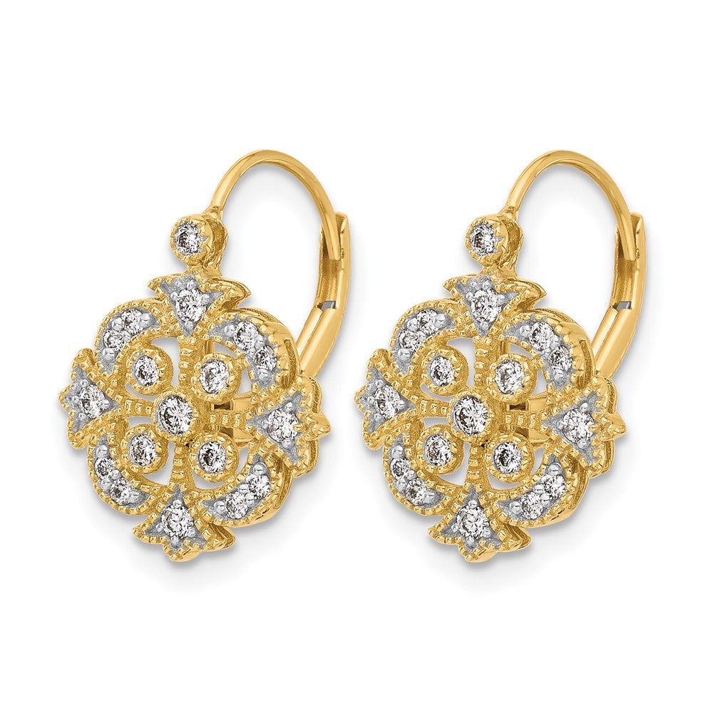 Diamond Leverback Earrings