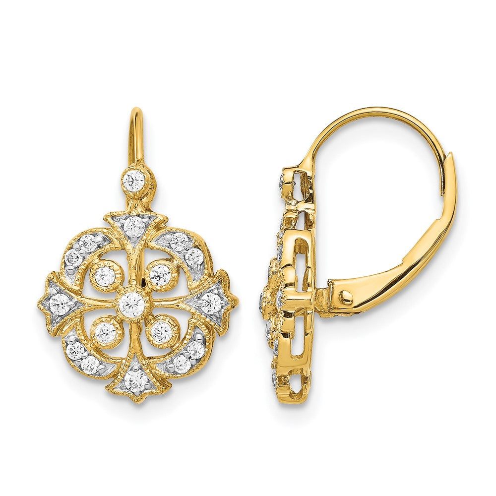 Diamond Leverback Earrings