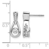 14k White Gold 1/4 carat Vibrant Moving Diamond Post Earrings