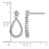 14k White Gold 1/4 carat Lab Grown Diamond VS/SI+ G+ Complete Dangle Teardrop Post Earrings