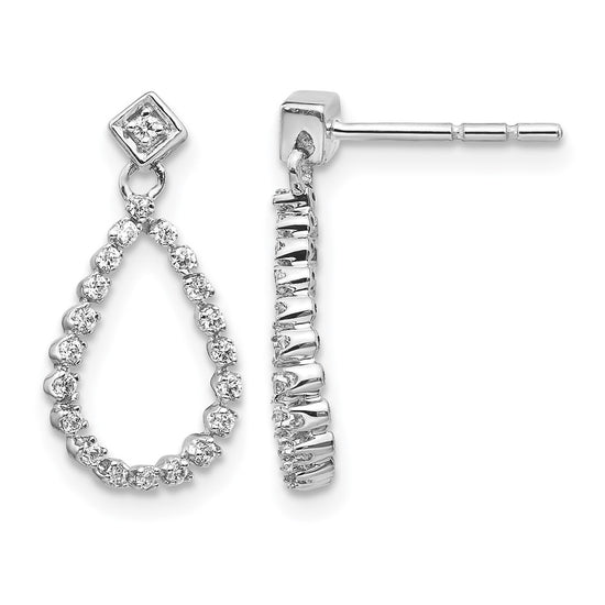 Diamond Teardrop Post Earrings