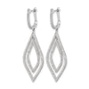 Diamond Teardrop Hinged Dangle Earringss