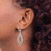 Diamond Teardrop Hinged Dangle Earringss